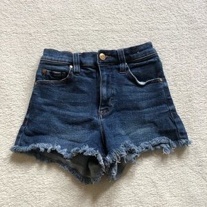 Celebrity pink high waisted jean shorts